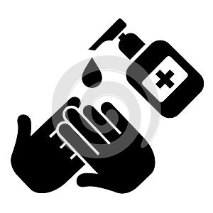 Clean and sanitize your hands vector icon