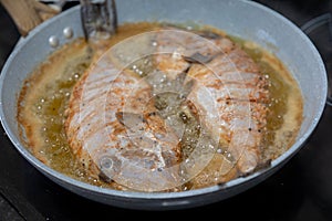 Clean and seasoned PeroÃ¡ fish (Balistes capriscus) . photo