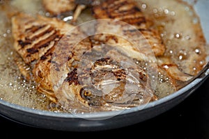 Clean and seasoned Peroá fish (Balistes capriscus) .