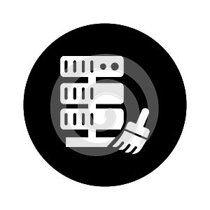 Clean, server, storage icon. Rounded vector graphics