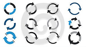 Circular Refresh and Sync Arrows Icon Set â Vector UI Symbols