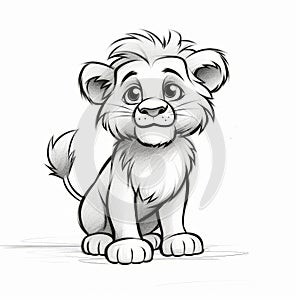 Clean And Sharp Inking: The Lion King Lion Cub Drawing Images