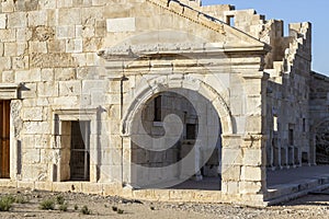 Clean shoot of ancient roman structure facade