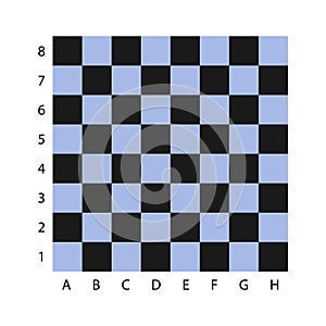 Empty Chess Board icon. Checkers black and white chess board. Classic Chessboard Pattern.