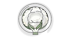Cauliflower Vegetable Icon Vector Illustration