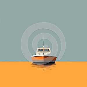 Clean And Simple Yacht Ad Posters In The Style Of Annibale Carracci