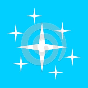 Clean star icon. Brilliance shine stars cleanliness symbol. Clean sign