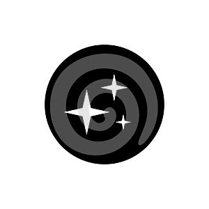 Clean star, Shine icon vector isolated on circle background