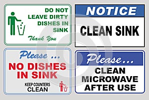 Clean sticker notices