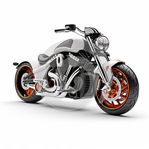 Clean And Streamlined 3d Motorcycle With Gothic Undertones