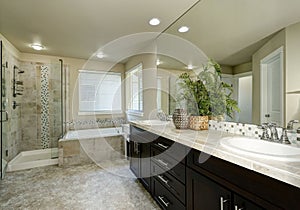 Clean and tidy bathroom interior