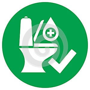 Clean toilet vector icon
