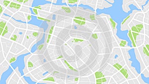 Clean top view of the day time city map 002