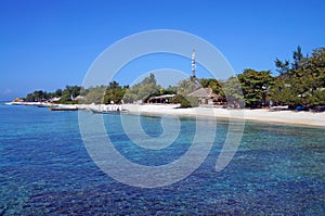 Clean and turquoise water in Gili