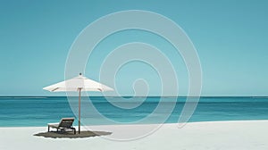 Clean and unembellished view of a minimalist beach holiday experience photo