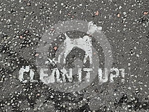 Clean it up dog poop sign