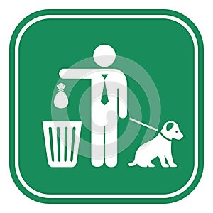 Clean up after your dog sign