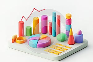 Data Visualization Icons: Pie Chart & Bar Graph - Perfect for Reports, Presentations, and Infographics. Clean, modern