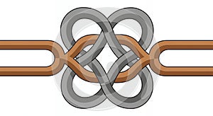 Abstract Interlocking Knot Design Vector