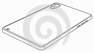 Blank Tablet Device Vector, Modern Technology Gadget, vector design Generative AI