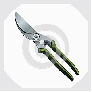 Isolated Garden Pruning Shears Vector Illustration