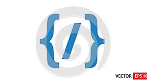 Programming Braces with Slash Icon