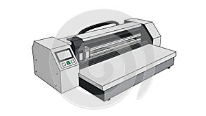 Large Format Printer and Plotter Vector Illustration