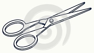 Sharp Scissors for Cutting and Crafting, DIY and Office, vector design Generative AI