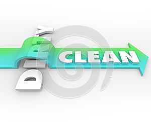 Clean Vs Dirty Arrow Over Word Cleanliness Wins Stay Safe Health photo