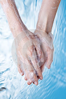 Clean Washing Hands Water Hygiene