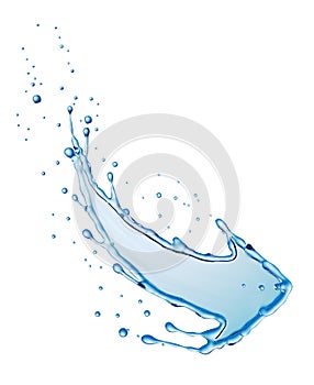 Clean Water Curvy Arrow Shaped Splash