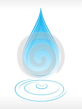 Clean water droplet. Vector illustration