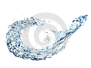 Clean water spalsh isolated on white background