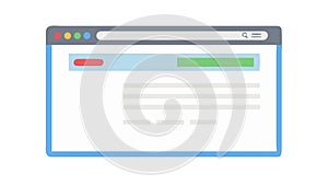 Clean Web Browser Window for Internet and Website Icon, vector design Generative AI