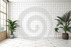 Clean white background with subtle grid pattern creating minimal simple design