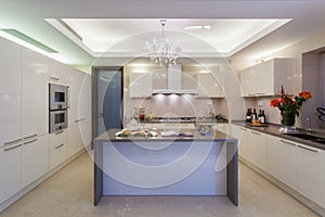 Clean white modern kitchen