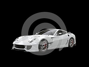 Clean white modern urban sports car - beauty shot