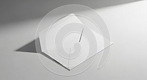 Blank White Envelope Mockup on Light Gray Background