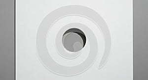 Clean white paper with a geometric circle cutout