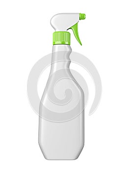 Clean white plastic bottl with detergent