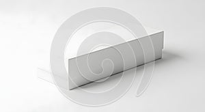 Blank White Rectangular Box on White Background Mockup for Packaging Design