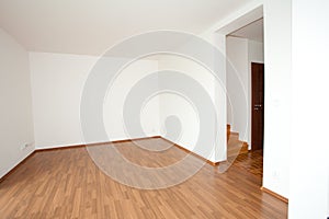 Clean white room interior