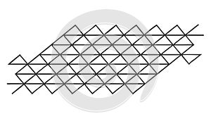 Clean White Triangular Grid Pattern Background, vector design Generative AI
