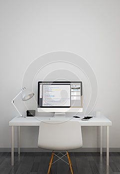 clean workspace with coding software