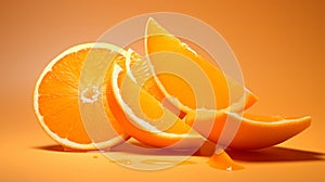 Cleancore Orange Slices: Hyper-realistic Vray Tracing Advertisement Inspired Photostock