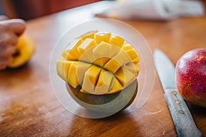 Cleaned peeled mango