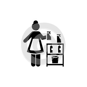 Cleaner, hotel, services, maid icon. Element of hotel pictogram icon. Premium quality graphic design icon. Signs and symbols