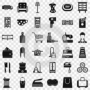 Cleaner icons set, simple style