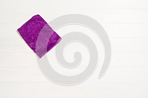 Cleaning against a white wooden floor background