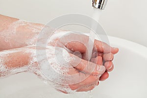 Purifying hands photo